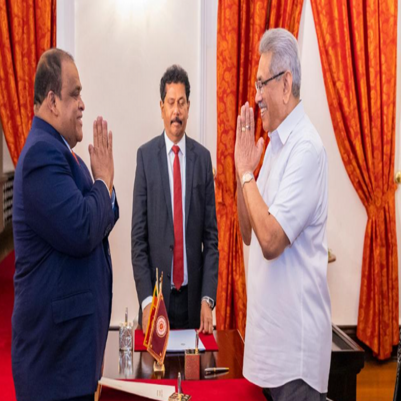 dammika-perera-sworn-in-as-minister-of-investment-promotion