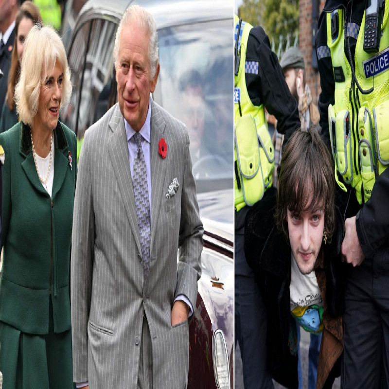 british-king-charles-iii,-queen-camilla-threw-eggs---student-arrested