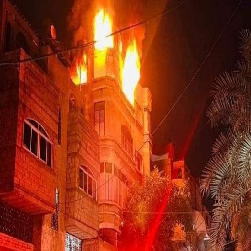 fire-rips-through-gaza-residential-building,-killing-21-people