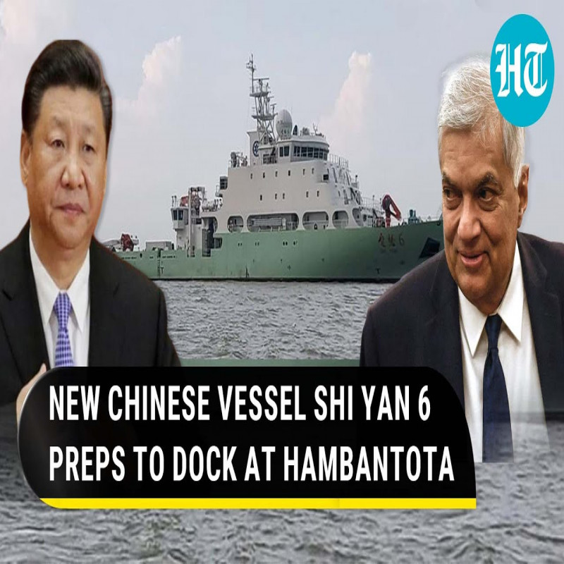 'shi-yan-6'-research-ship-anchored-in-south-china-sea;-diplomatic-talks-between-india-and-sri-lanka
