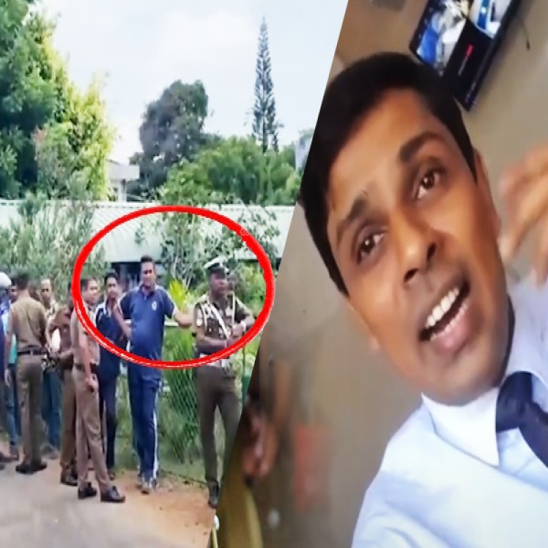 chaos-in-front-of-savagacherry-hospital,-jaffna:-police-build-up