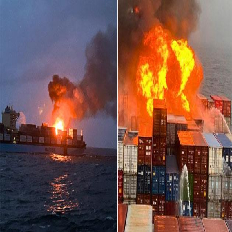 fire-breaks-out-on-board-ship-from-india-to-colombo:-one-killed