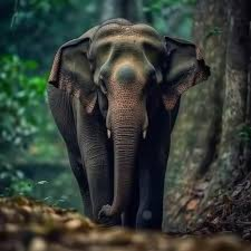 elephant-enters-village-early-in-the-morning,-causing-panic---residents-chase-it-away