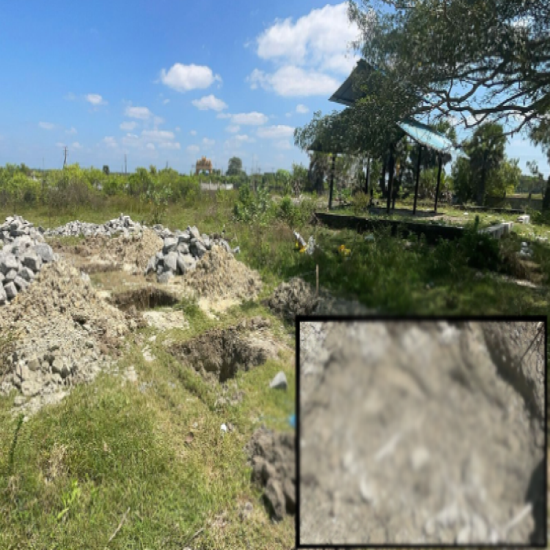 tamil-politicians-make-surprise-visit-to-area-where-human-skeletal-remains-were-recovered-in-semmani,-jaffna